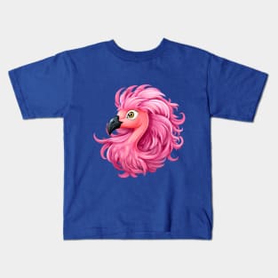 Pink Flamingo - Bad Hair Day Kids T-Shirt